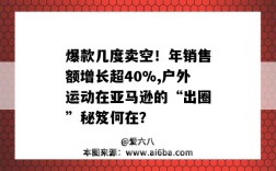 爆款幾度賣空！年銷售額增長超40%,戶外運動在亞馬遜的“出圈”秘笈何在？