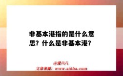 非基本港指的是什么意思？什么是非基本港？