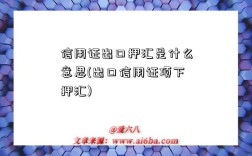 信用證出口押匯是什么意思(出口信用證項下押匯)