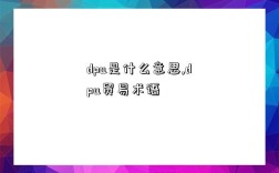 dpu是什么意思,dpu貿易術語