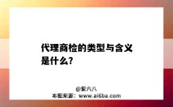 代理商檢的類型與含義是什么？