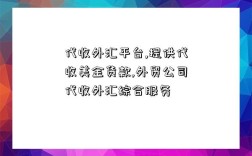 代收外匯平臺,提供代收美金貨款,外貿公司代收外匯綜合服務