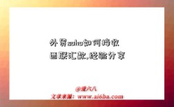 外貿(mào)soho如何接收西聯(lián)匯款,經(jīng)驗(yàn)分享