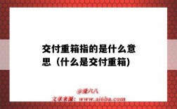 交付重箱指的是什么意思（什么是交付重箱)