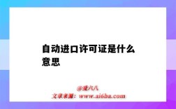 自動進口許可證是什么意思（什么叫自動進口許可證）