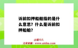 訴前扣押船舶指的是什么意思？什么是訴前扣押船舶？