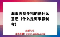 海事強制令指的是什么意思（什么是海事強制令)