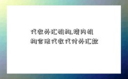 代收外匯機構,境內機構合法代收代付外匯款