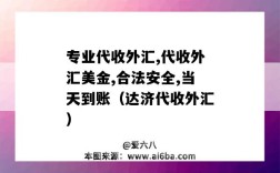 專業代收外匯,代收外匯美金,合法安全,當天到賬（達濟代收外匯）