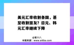 美元匯率收割各國，甚至收割盟友？日元、韓元匯率繼續下降