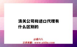 清關公司和進口代理有什么區別的（清關代理是什么）