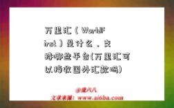 萬里匯（WorldFirst）是什么，支持哪些平臺(萬里匯可以接收國外匯款嗎)