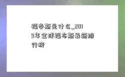 福步斯是什么_2019年全球福布斯最新排行榜