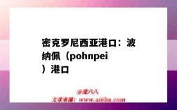 密克羅尼西亞港口：波納佩（pohnpei）港口（莫桑比克納卡拉港口）