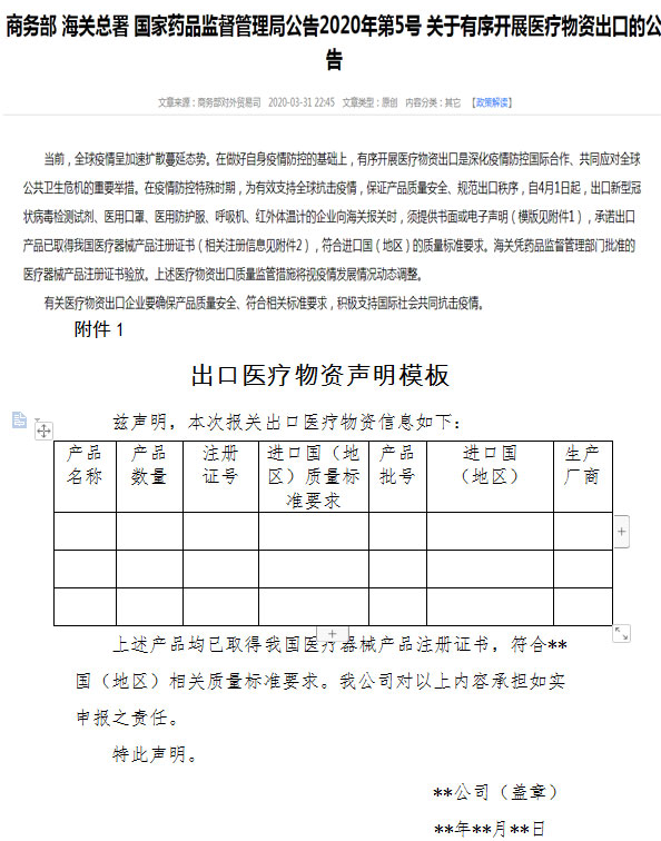 口罩出口流程,2020年4月3日更新-圖1