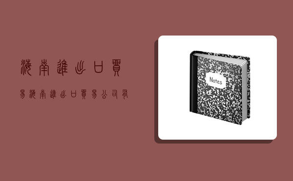 海南進出口貿易,海南進出口貿易公司有什么優惠-圖1