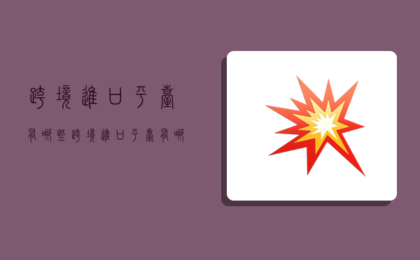 跨境進口平臺有哪些,跨境進口平臺有哪些 2022-圖1