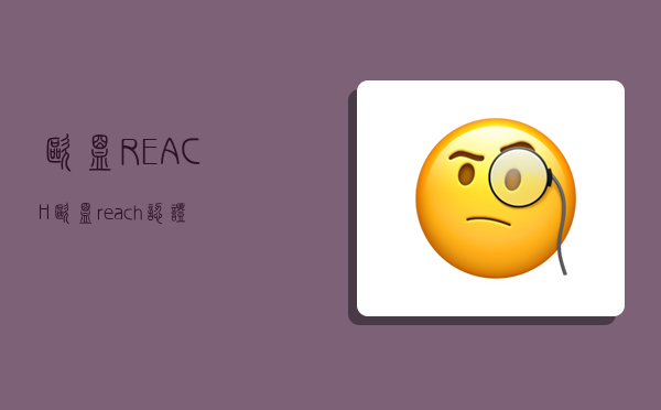 歐盟REACH,歐盟reach認證-圖1