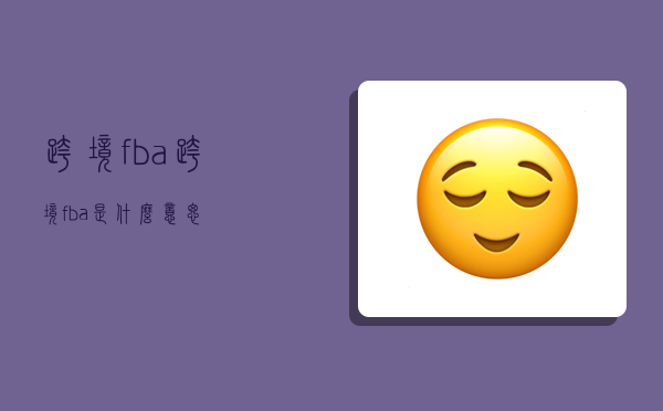 跨境fba,跨境fba是什么意思-圖1