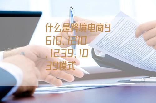 什么是跨境電商9610、1210、1239、1039模式-圖1