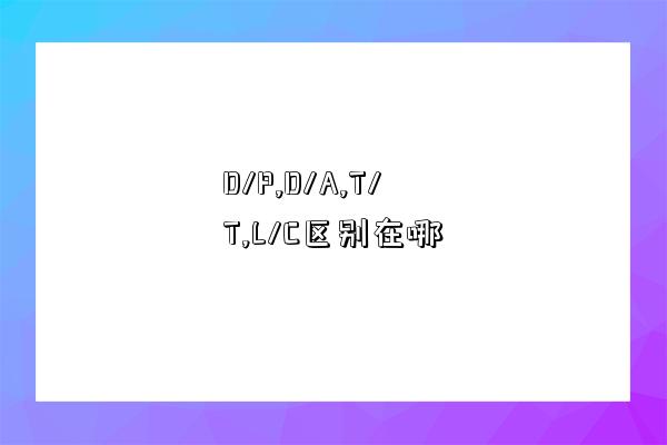 D/P,D/A,T/T,L/C區別在哪-圖1