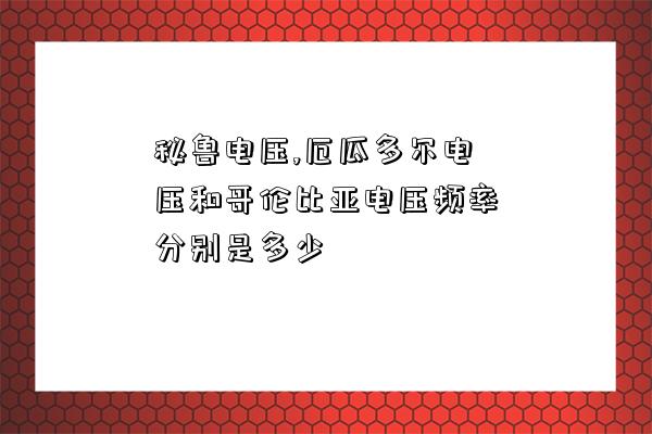 秘魯電壓,厄瓜多爾電壓和哥倫比亞電壓頻率分別是多少-圖1