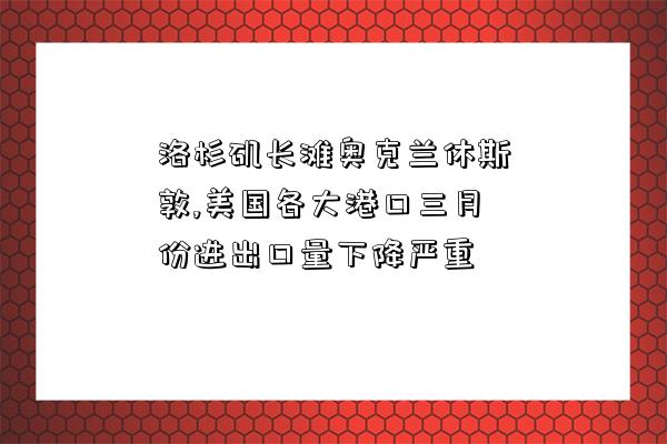 洛杉磯長灘奧克蘭休斯敦,美國各大港口三月份進出口量下降嚴重-圖1