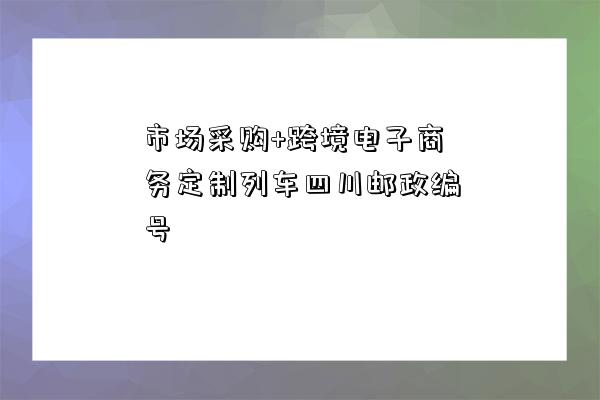 市場采購+跨境電子商務定制列車四川郵政編號-圖1