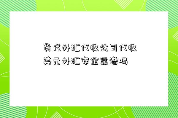 貨代外匯代收公司代收美元外匯安全靠譜嗎-圖1