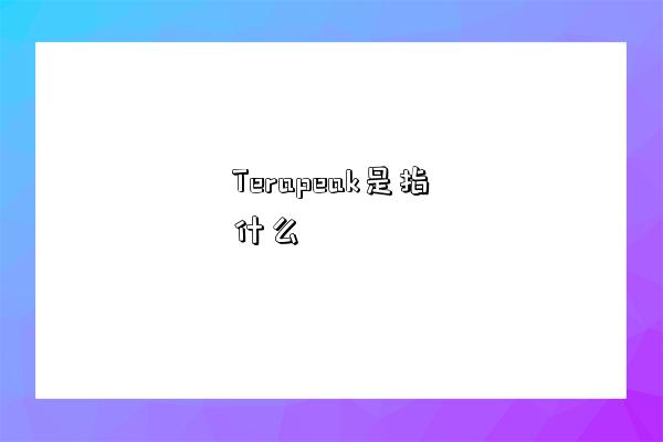 Terapeak是指什么-圖1