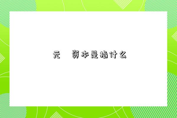 元璟資本是指什么-圖1