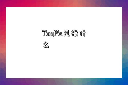 TinyPic是指什么-圖1