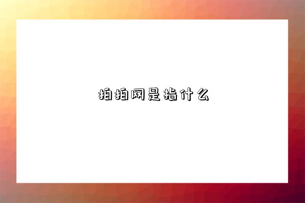 拍拍網是指什么-圖1