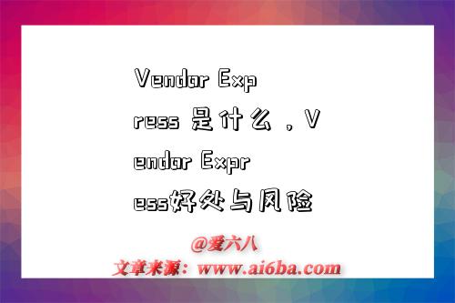 Vendor Express 是什么，Vendor Express好處與風險-圖1