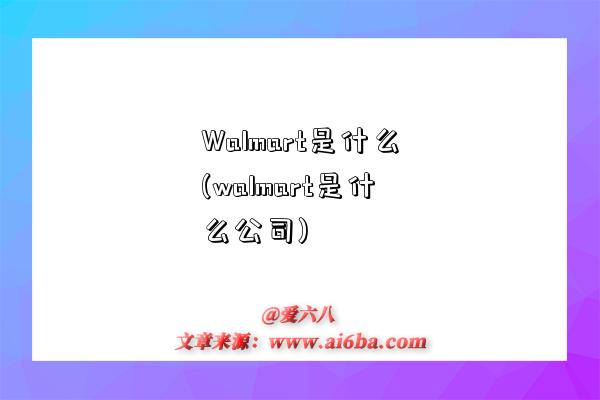 Walmart是什么(walmart是什么公司)-圖1