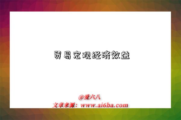 貿易宏觀經濟效益是指什么意思（什么是貿易宏觀經濟效益）-圖1