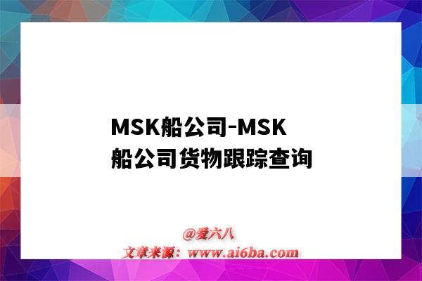 MSK船公司-MSK船公司貨物跟蹤查詢（MSK船公司貨物跟蹤）-圖1