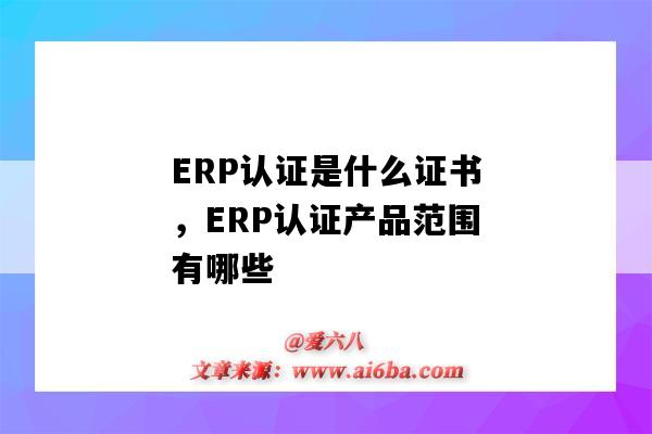 ERP認證是什么證書，ERP認證產品范圍有哪些（ERP認證是什么）-圖1