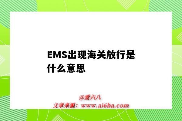 EMS出現海關放行是什么意思（ems狀態一直是海關放行）-圖1