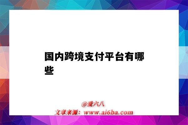 國內跨境支付平臺有哪些（中國跨境支付平臺有哪些）-圖1