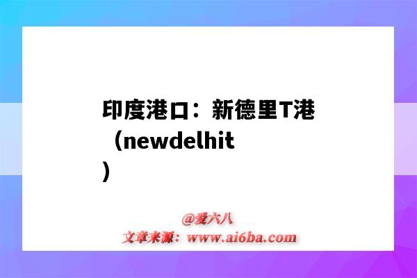 印度港口：新德里T港（newdelhit）（印度新德里港口英文）-圖1