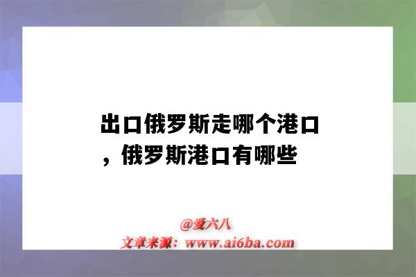 出口俄羅斯走哪個港口，俄羅斯港口有哪些（俄羅斯的港口有哪些）-圖1