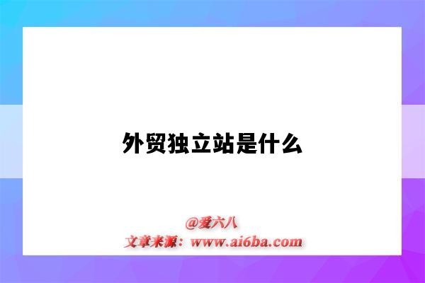 外貿獨立站是什么（外貿獨立站是什么意思）-圖1