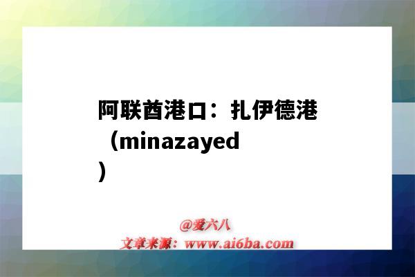 阿聯酋港口：扎伊德港（minazayed）（阿聯酋的港口）-圖1