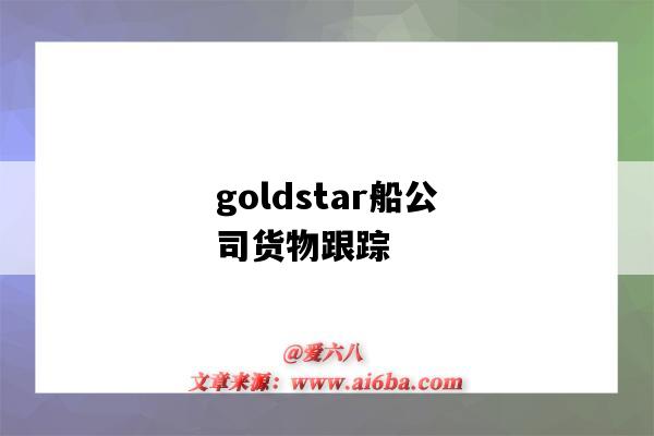 goldstar船公司貨物跟蹤（goldstar貨物追蹤）-圖1