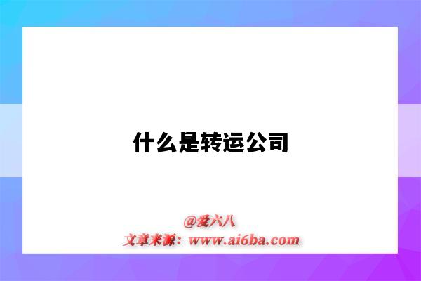 什么是轉運公司（什么叫轉運公司）-圖1