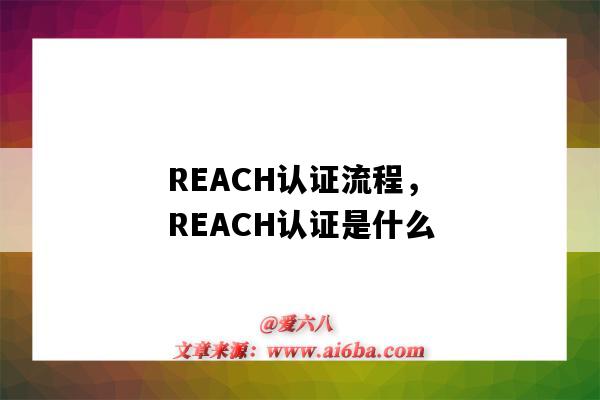 REACH認證流程，REACH認證是什么（REACH認證是什么認證）-圖1