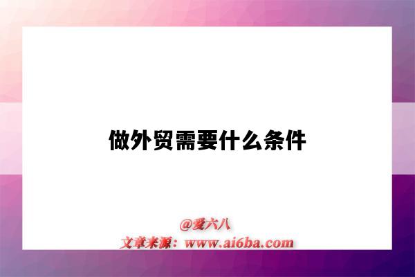 做外貿需要什么條件（做外貿需要哪些條件）-圖1