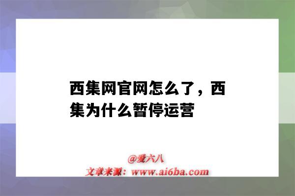 西集網官網怎么了，西集為什么暫停運營（西集網 暫停）-圖1