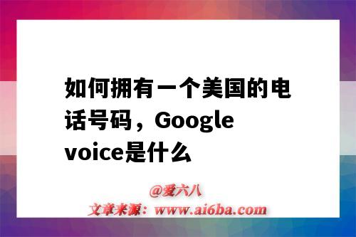 如何擁有一個美國的電話號碼，Googlevoice是什么（googlevoice打國內電話）-圖1